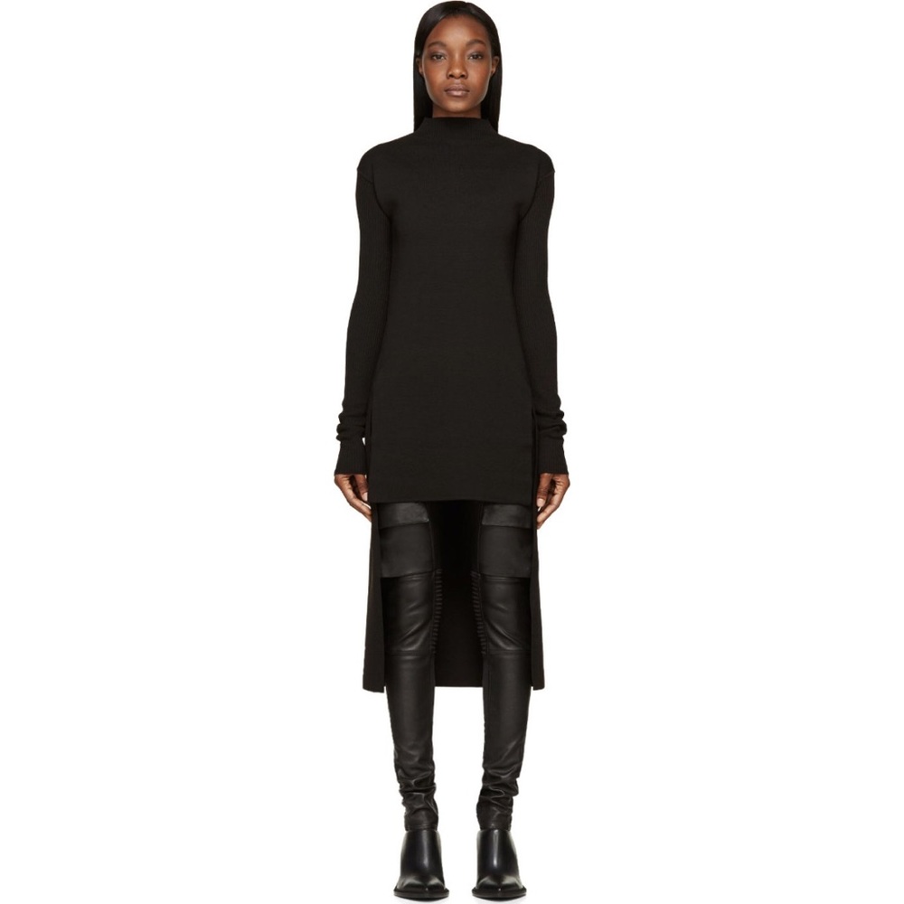 Rick Owens Black Moody Collection Sweater Dress